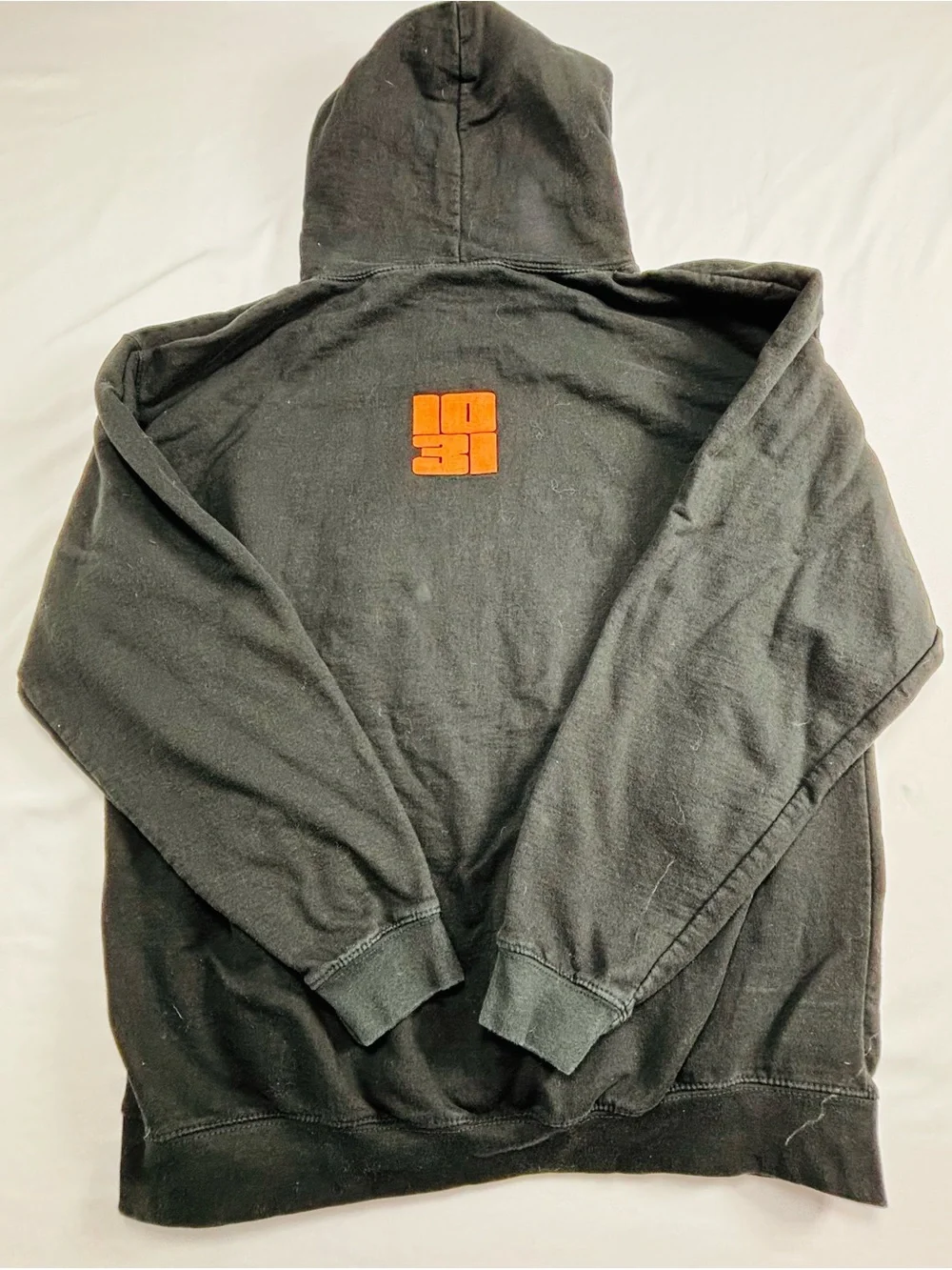 Black Hoodie Sweatshirt with Orange 